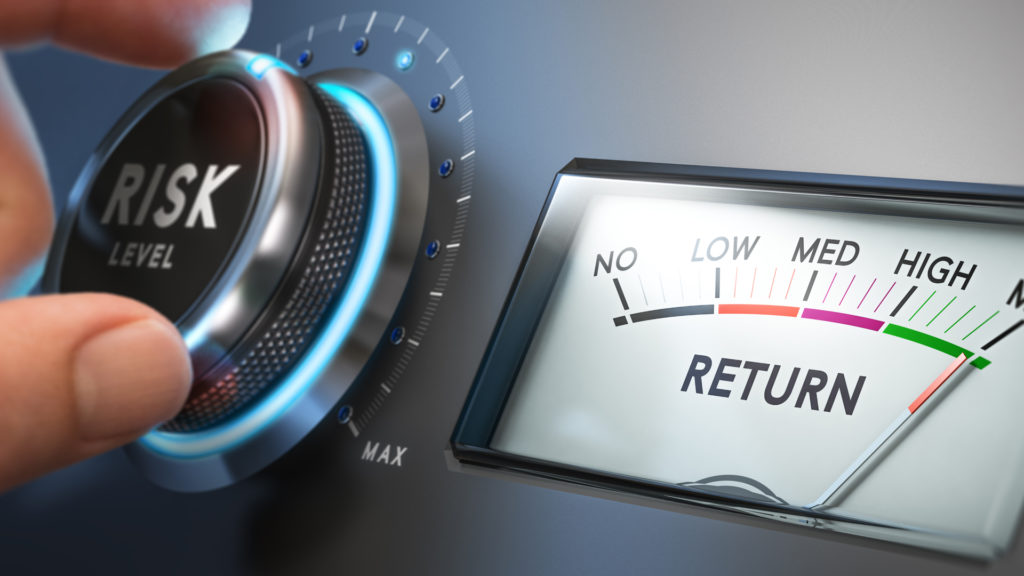 knob showing risk and return